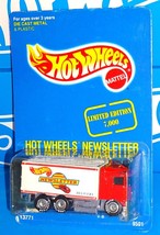 Hot Wheels Newsletter &#39;95 Limited Edition Hiway Hauler Red &amp; White w Rea... - $35.00