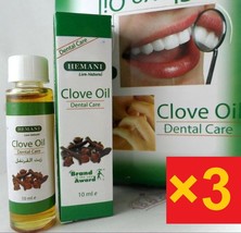 3× Hemani Clove Oil 10ml Dental Care &amp; Toothache &amp; Fast Pain Relief / dentist - £12.57 GBP