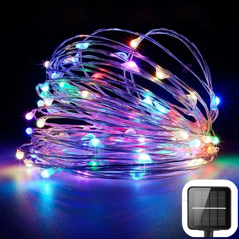 10/20/30M Led Solar String Lights Copper Wire Lamp Outdoor Solar Fairy Lights Ch - £98.69 GBP