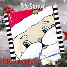 It's Santa Painting Kit - Paint Your Own - Hand-Drawn - Canvas Painting ... - $35.00
