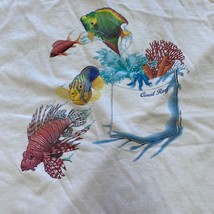 Vintage Shirt Adult XL White Coral Reef Fish Ocean 90s 1996 Single Stitch - £23.59 GBP
