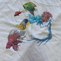 Vintage Shirt Adult XL White Coral Reef Fish Ocean 90s 1996 Single Stitch - £22.53 GBP