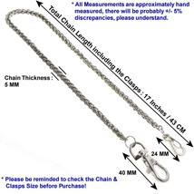 Pocket Watch Chain Albert Chain Silver Spiga Wheat Chain Swivel Lobster Clasp 79 - £14.14 GBP