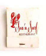 Sea N Surf Restaurant Vintage Matchbook Massachusetts Matches Unstruck E19D - $27.15 CAD