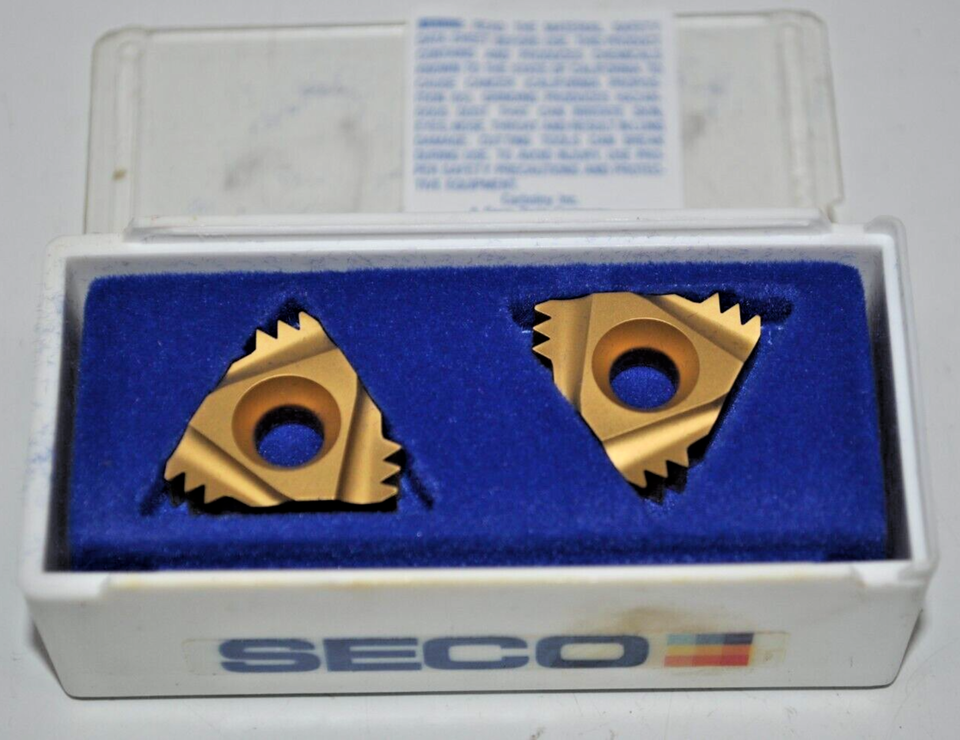 NEW Lot of 2 SECO 27NR 11.5 NPT 3M CP50 CARBIDE INSERTS - EDP# 73499 - $49.49