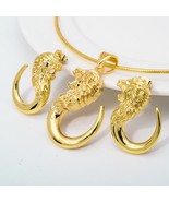 Sunny Jewelry Sets Hip Hop Lion Head Exaggerated Design Earrings Pendant... - £33.89 GBP