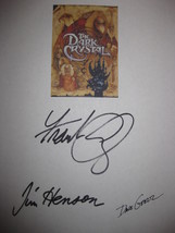 The Dark Crystal Signed Film Movie Script Screenplay Autograph X3 Jim Henson Fra - £15.71 GBP