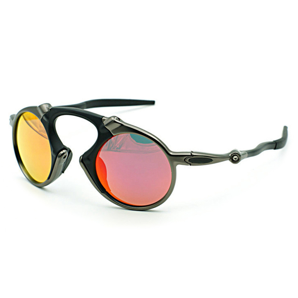 Top X-Metal Madman Sunglasses Sports Polarized Riding Iridium Ruby Red Mirror