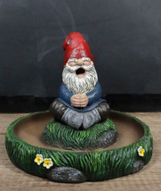 Gnaughty Pot High Smoking Gnome Zen Meditation Cone And Stick Incense Burner - £27.40 GBP