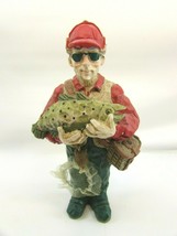 Vintage Fisherman Christmas Ornament Fishing Holiday Outdoors 33030 - £18.62 GBP