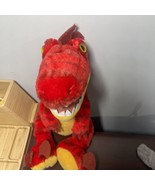 Build A Bear Red Dinosaur T REX Velociraptor Raptor Plush BAB 2019 Stuffed - $9.85