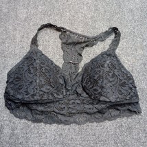 Xhilaration Bra Women Medium Black Lace Bralette Racerback Wireless - $7.76