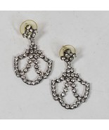 Statement Earrings Elegant Faux Diamond 1.5 Inch Dangle Drop Pierced - $13.10