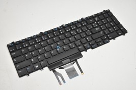New French Canadian Dell Latitude 5550 Laptop Keyboard Backlit Dual Poin... - $58.99