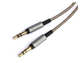 Silve Plated 3.5mm Stereo Cable Male to Male Audio Music Car Aux Cord Cable - £7.73 GBP