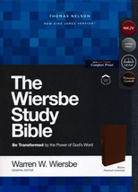 NKJV Wiersbe Study Bible Red Letter Edition [Brown] by Warren W. Wiersbe (2019, - £195.54 GBP
