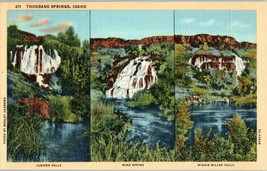 Thousand Spring Snake River Multi View Gorge Idaho Postcard - $5.16