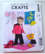 McCalls Crafts Pattern M4896 Size 18&quot; Doll Clothes Tutu Swim Work Out Yo... - $187.33 MXN