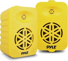 Pyle Indoor Outdoor Speakers Pair - 500 W Dual Waterproof 5.25 2-Way (Ye... - $126.48