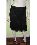 Vintage Le Chateau Women&#39;s Ladies Black Lace Elastic Waist Skirt  - $24.99