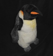 11&quot; Ganz Webkinz Signature Penguin Grey WKS1010 Gold Stuffed Animal Plush Toy - £26.57 GBP