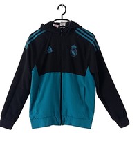 Teens Adidas Black Blue Champions League Hood Jacket 13-14 Years /size Us L - $16.70