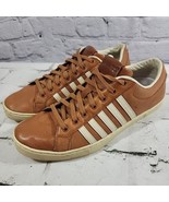 Vintage K-Swiss Y2K Sneakers Leather Striped Lace-Up Tennis Shoes Mens Sz 8 - £27.34 GBP