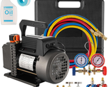 Air Vacuum Pump, Single Stage HVAC Vacuum Pump A/C Air Refrigerant Rotar... - £154.47 GBP