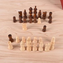 Wood Chess Pieces 32Pcs/Set 64Cm Height - £7.95 GBP