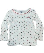 Petit Bateau Girls Long-Sleeve Printed Shirt 4Y/104CM Cotton White With ... - $292.44 MXN