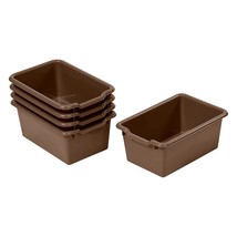 Scoop Front Storage Bin, Multipurpose Organization, Chocolate, 5-Piece - $36.99