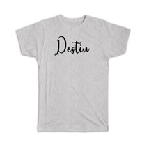 Destin : Gift T-Shirt Cursive Travel Souvenir Country USA Beach Tropical Summer - £14.42 GBP
