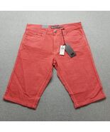 Royal Blue Shorts Mens 34 Red Chino Pockets Casual Cotton Outdoor - $40.13 CAD