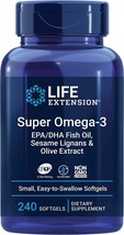  Omega-3 Plus EPA/DHA Fish Oil, Sesame Lignans &amp; Olive Extract - Heart H... - £38.44 GBP