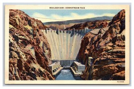 Downstream Face Boulder Hoover Dam Boulder City Nevada NV UNP Linen Postard V4 - £1.51 GBP