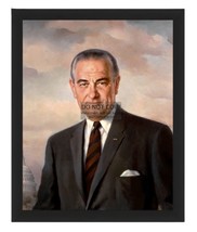 President Lyndon B. Johnson Presidential Painting Portrait 8X10 Framed Photo - £15.74 GBP