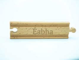 Personalised Birthday Gift for Éabha, Wooden Train Track Engraved with Her Name - £7.67 GBP