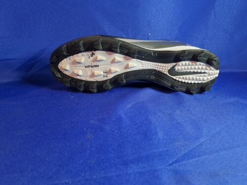 Men's Nike Football Low Top Cleats Big Logo Black, Silver & White Us Size 14 Item image 2