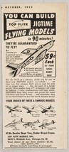 1952 Print Ad Top Flite Jigtime Flying Balsa Wood Airplanes Chicago,Illinois - £7.38 GBP