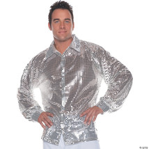 Silver sequin shirt adult xl - $50.49