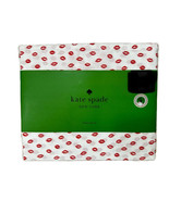 Kate Spade QUEEN Sheet Set Cotton - RED Lips On White QUEEN Sheets Valen... - £97.78 GBP