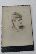 Vintage Cabinet Card Woman by Fred Pfaff Elite Portraits in Erie - $17.77