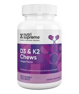 Nutri Supreme Research K2 with D3 Chews Grape Flavor 90 Count - $39.09