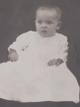 RPPC Adorable Baby Thelma in White Dress Portrait Postcard UNP AZO c1904-1918 - £6.28 GBP