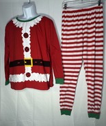 Adult 2pc Santa Christmas Pajamas-size Large - £11.03 GBP
