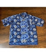 Boss by IG Design Mens XL Hawaiian Blue Dragon Short Sleeve Shirt - $26.72