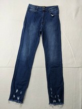 Black Label Womens Jeans Sz 13 Cotton Blend Blue Distressed - $23.68