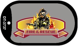 Fire Rescue Novelty Dog Tag Necklace DT-3737 - £12.47 GBP
