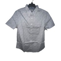 JACHS Men&#39;s Floral Shirt Summer Short Sleeve $79 Size Small Gray Button ... - $11.54