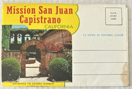 Mission San Juan Capistrano California 12 Postcard Souvenir Folder - £7.76 GBP